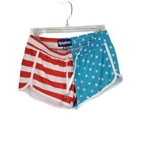 Tipsy Elves Womens XS Patriotic Red/White Striped & Blue/White Stars Running Sho